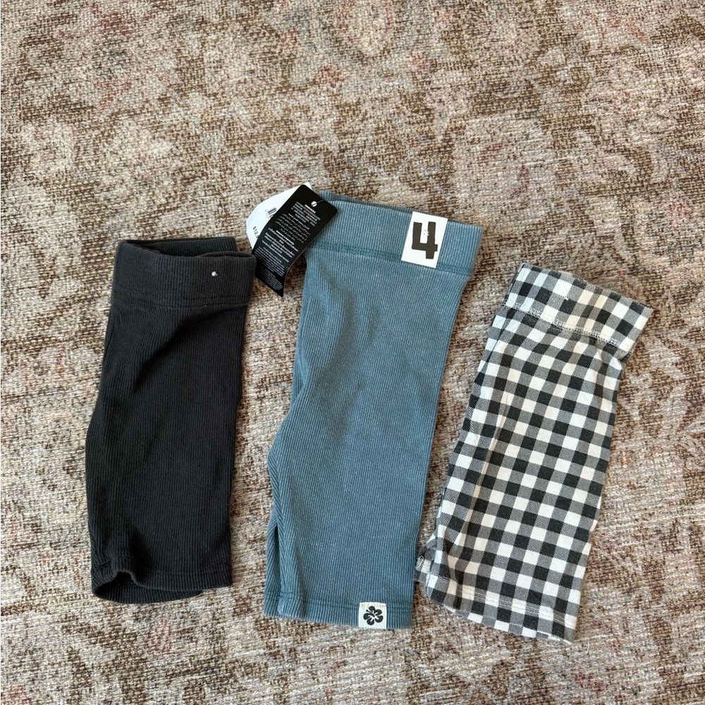 Cotton On Kids' Black, Blue, and Checkered Shorts Set